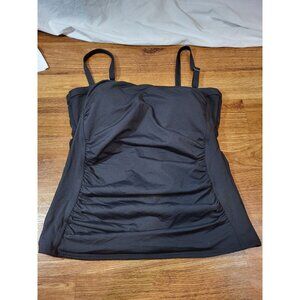 Lands' End Black Tankini Top